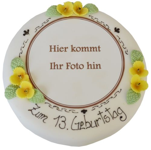 Fototorte rund